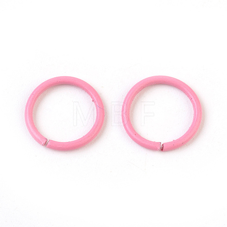 Spray Painted Iron Open Jump Rings IFIN-F149-B11-1