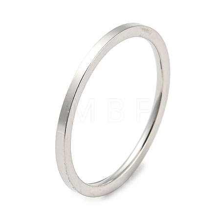 Non-Tarnish 304 Stainless Steel Simple Plain Band Finger Ring for Women Men High Polished RJEW-F152-05P-F-1