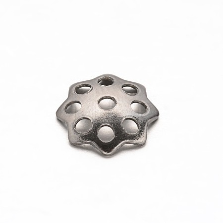 Tarnish Resistant Multi-Petal Flower 304 Stainless Steel Bead Caps STAS-E103-12B-1