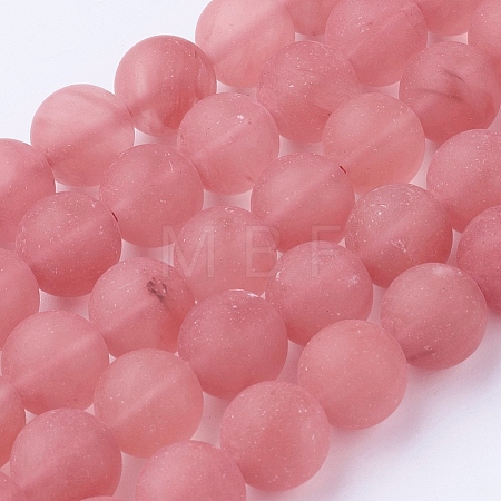 Watermelon Stone Glass Bead Strands G-G735-44F-10mm-1