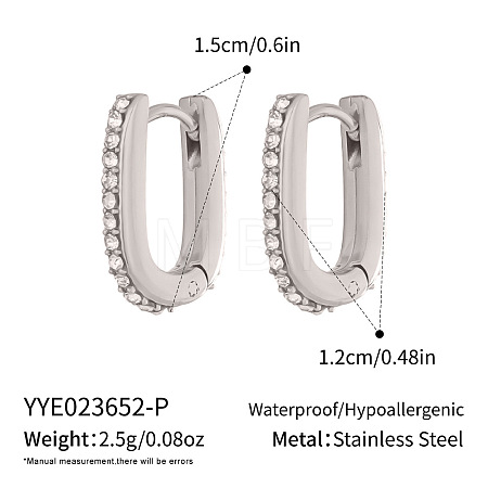 304 Stainless Steel Hoop Earrings for Women KE4093-2-1