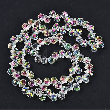 Electroplate Glass Beads Strands EGLA-D030-17X-1
