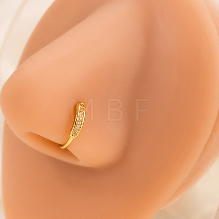 Alloy Crystal Rhinestone Hoop Clip on Nose Rings FS-WG08008-04-1