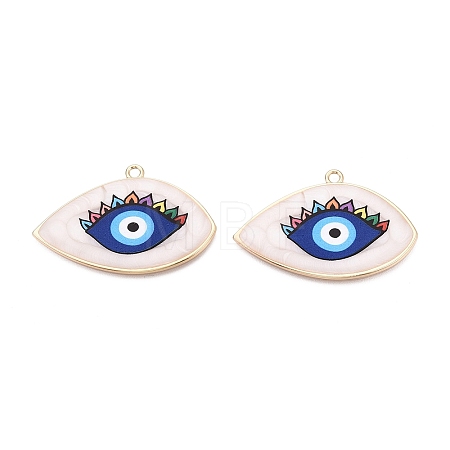 Printed Alloy Enamel Big Pendants ENAM-N071-04G-01-1