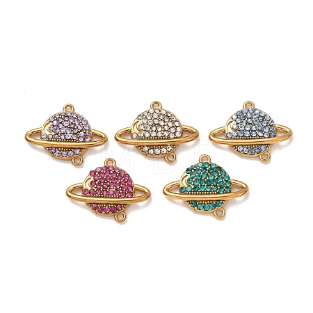 304 Stainless Steel Rhinestone Connector Charms STAS-L318-22G-1