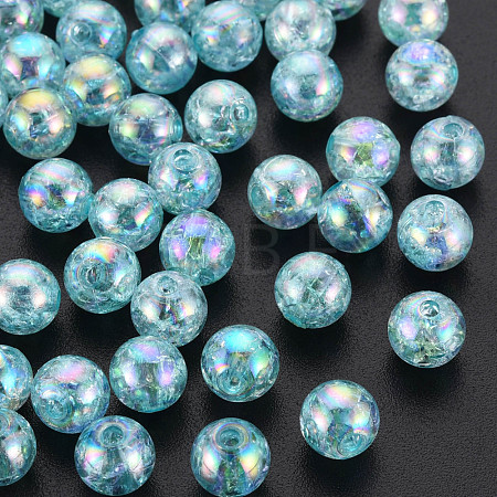Transparent Crackle Acrylic Beads MACR-S373-66-L03-1