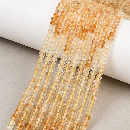 Heated Natural Citrine Beads Strands G-B175-A05-2x4mm-1