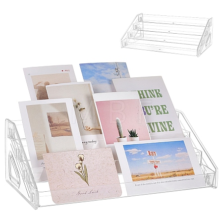4-Tier Acrylic Organizer Display Riser Holder for Badges ODIS-WH0108-065A-1