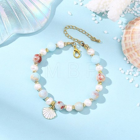 Alloy Enamel Charm Bracelets BJEW-JB13952-1
