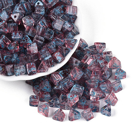 Picasso Transparent Glass Beads SEED-Q039-02J-1