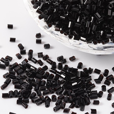 Tube Glass Bugle Beads X-SEED-R010-49-1