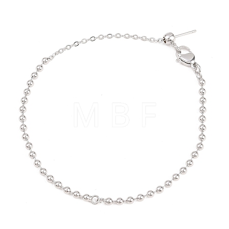 2.5MM Brass Ball Chain Bracelet Making KK-D238-03P-01-1