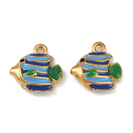 304 Stainless Steel Enamel Pendants STAS-C150-01H-1
