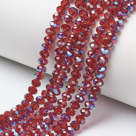 Electroplate Glass Beads Strands EGLA-A034-T6mm-I14-1