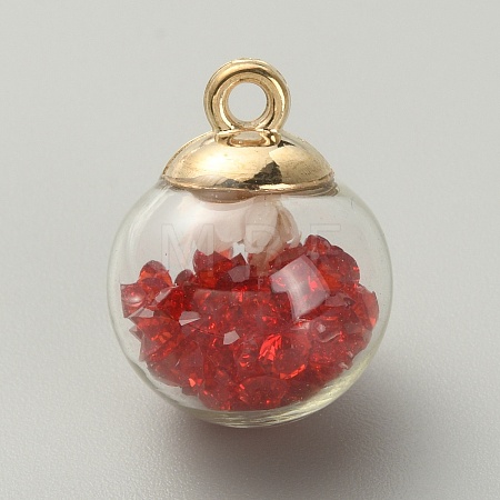 Transparent Glass Globe Pendants GLAA-TAC0005-002D-1