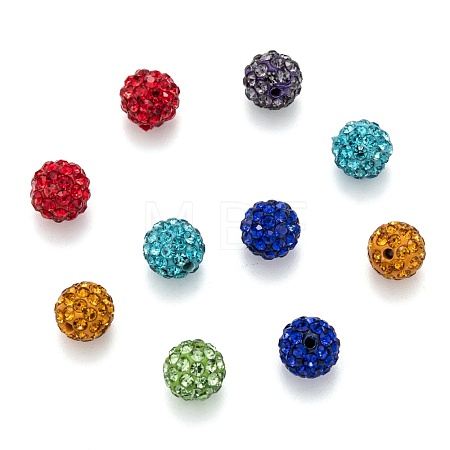 Pave Disco Ball Beads RB-H258-8MM-M-1