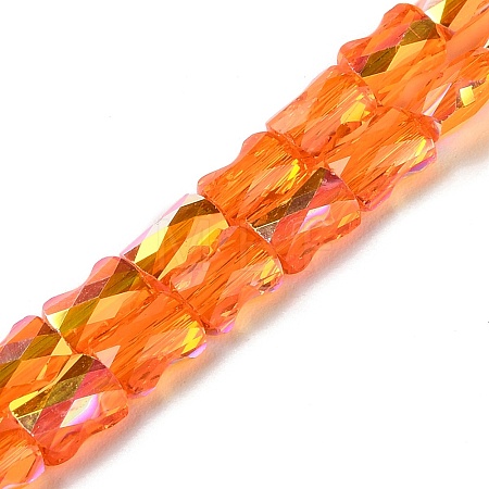 Transparent Electroplate Glass Beads Strands GLAA-Q099-J01-01-1
