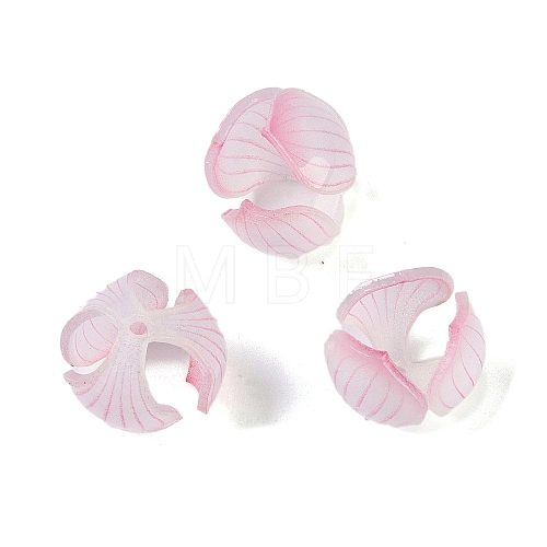 Simulation Lotus Shape Acrylic Bead Caps SACR-A008-02-1