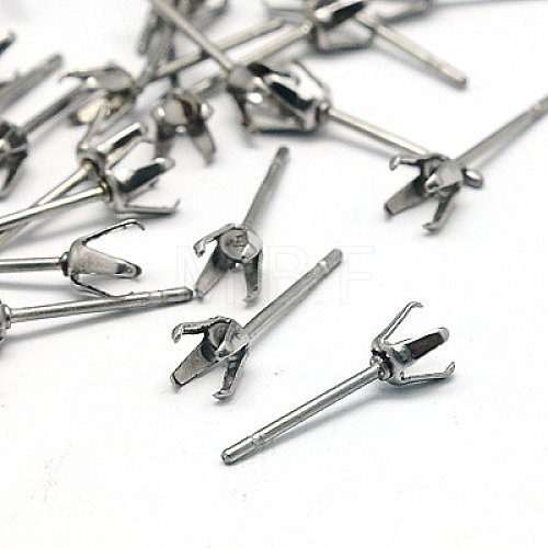 304 Stainless Steel Stud Earring Findings STAS-E008-18-1