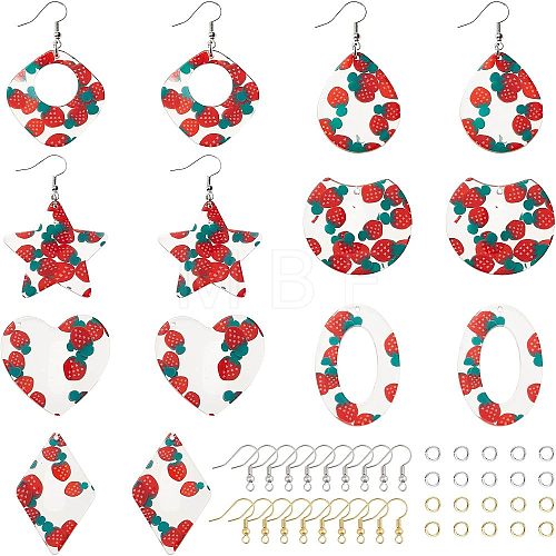  DIY Resin Dangle Earring Making Kits DIY-NB0005-55-1