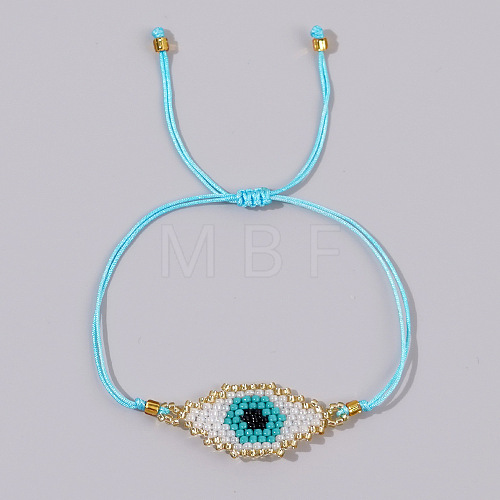 Bohemian Style Handmade Beaded Evil Eye Bracelet for Couples and Friends RR7314-4-1