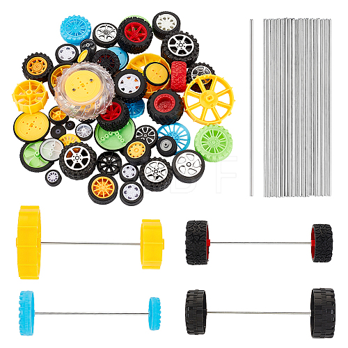 Olycraft Plastic Toy Wheels DIY-OC0012-14-1