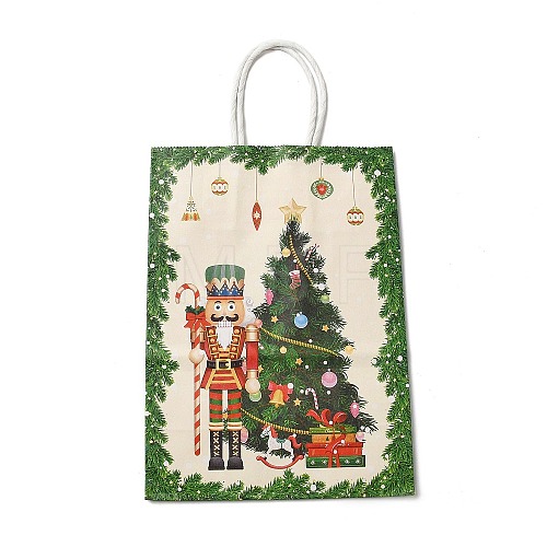 Christmas Nutcracker Kraft Paper Bags ABAG-B006-03B-1