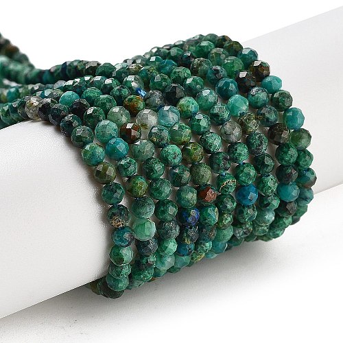 Natural Chrysocolla Beads Strands X-G-P514-A03-02-01-1