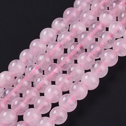 Natural Rose Quartz Beads Strands X-G-E252-01-6mm-1