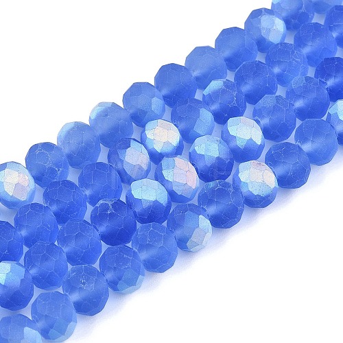 Transparent Glass Beads Strands EGLA-A044-T8mm-MB14-1