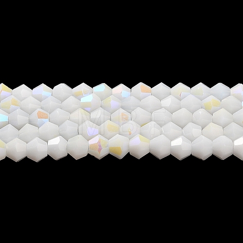 Opaque Solid Color Imitation Jade Glass Beads Strands EGLA-A039-P4mm-L15-1