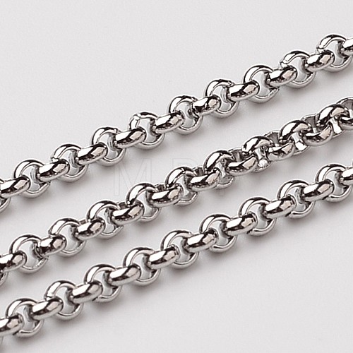 Tarnish Resistant 304 Stainless Steel Rolo Chains CHS-L015-49-1