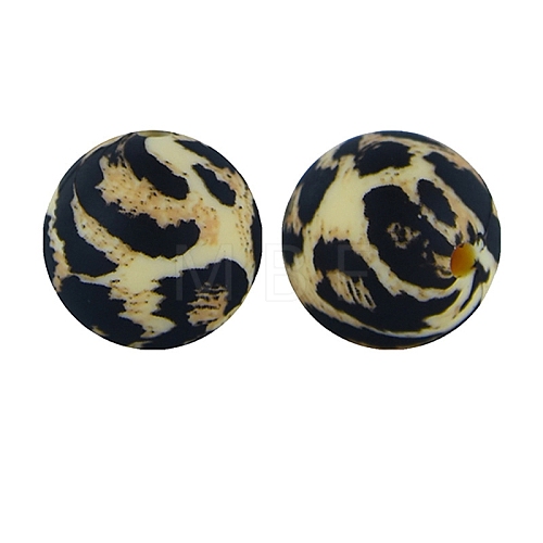 Silicone Beads Loose Silicone Beads Kit Leopard Print Silicone Beads for Keychain Making Bracelet Necklace FIND-SZC0014-168-1