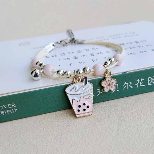 Cute Cartoon Drink Alloy Enamel Three Layer Multi-strand Charm Bracelets for Women TU6041-2-1