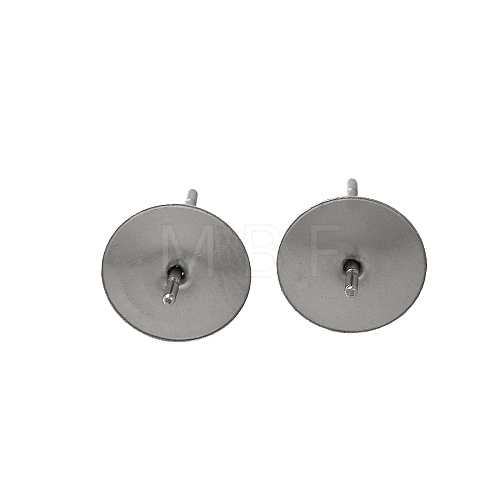 Anti-Tarnish 304 Stainless Steel Stud Earring Findings STAS-P370-01E-P-1