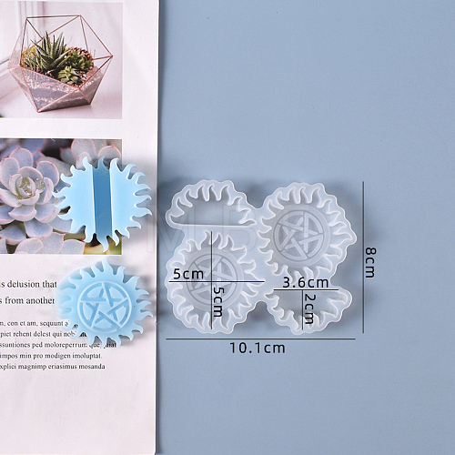 Gear Straw Topper Silicone Molds Decoration DIY-J003-15-1