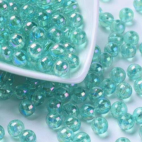 Eco-Friendly Transparent Acrylic Beads X-PL734-9-1