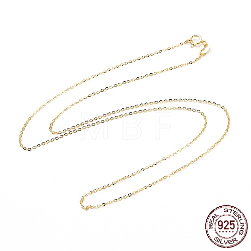 925 Sterling Silver Cable Chains Necklace for Women STER-I021-08B-G-1