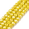 Electroplate Glass Beads Strands EGLA-A044-P6mm-B04-1