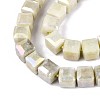 Anti-Tarnish Electroplate Glass Beads Strands GLAA-T025-8mm-10F-3