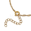 Brass Charms and Natural Cultured Freshwater Pearl Link Bracelets BJEW-JB13126-4