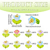 24Pcs 8 Colors Spray Painted Transparent Glass Pendants PALLOY-TADJ00013-3