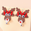Christmas Plastic & Acrylic & Resin & Alloy Dangle Earrings FS-WG9688C-05-1