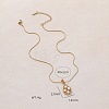 304 Stainless Steel with Imitation Pearl Teardrop Pendant Necklaces for Women BY5835-5