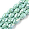 Opaque Solid Color Electroplate Glass Beads Strands EGLA-N013-P10mm-B14-1