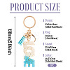 Alloy & Resin Tassel Keychainss AJEW-TADJ0001-20G-12-3