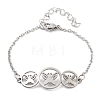 Non-Tarnish Stainless Steel Cable Chain Link Bracelets for Women Men STAS-Z061-01P-12-1