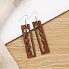 Bohemian Wood Dangle Earrings WG7FE60-08-1