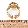 Woven Bezel 304 Stainless Steel Cuff Ring Components SA-CBAD8FA-01G-03-3