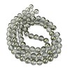 Frosted Transparent Glass Bead Strands GLAA-P065-10mm-12-5